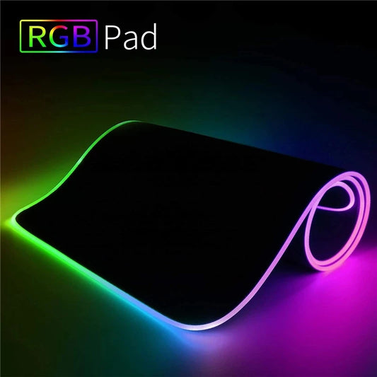 RGB Gaming Mouse Pad LED Light Mouse Pad Comfortable Non Slip Mice Mat Soft Mousepad Non-slip Rubber Base For PC Laptop Computer