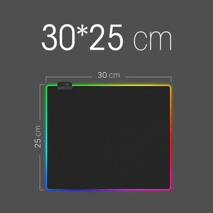 RGB Gaming Mouse Pad LED Light Mouse Pad Comfortable Non Slip Mice Mat Soft Mousepad Non-slip Rubber Base For PC Laptop Computer
