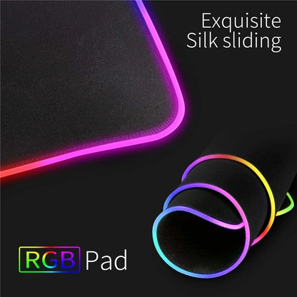 RGB Gaming Mouse Pad LED Light Mouse Pad Comfortable Non Slip Mice Mat Soft Mousepad Non-slip Rubber Base For PC Laptop Computer